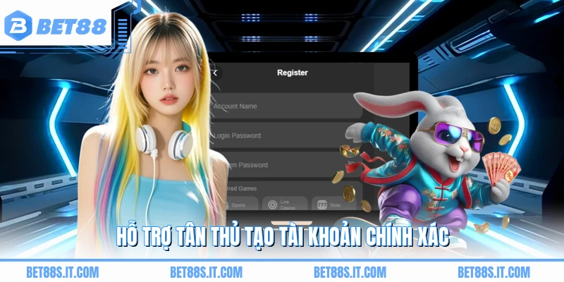 Hỗ trợ tân thủ tạo tài khoản chính xác
